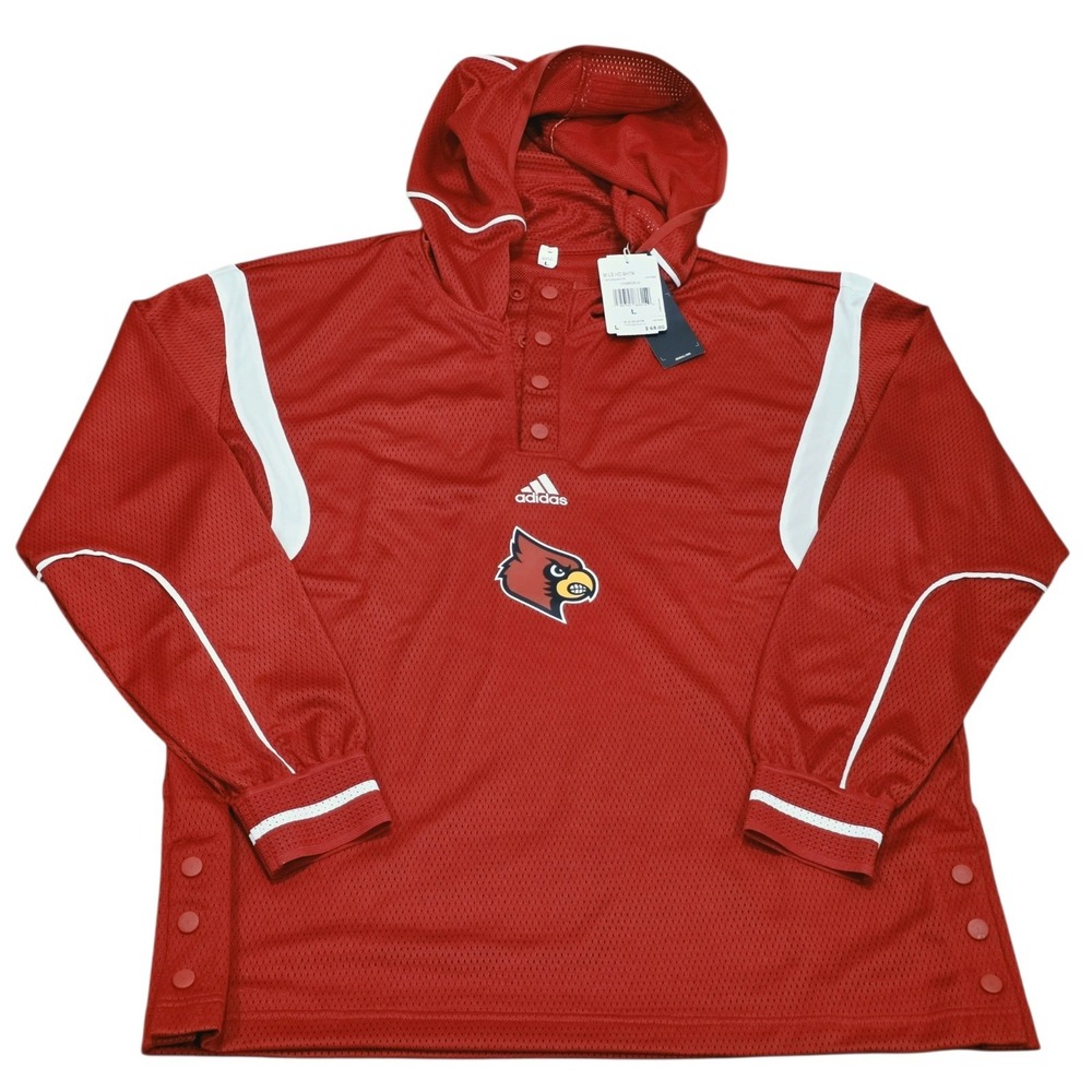 Adidas Louisville Cardinals Hooded Shooter Shirt Mens Large Red NWT NCAA